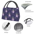thumbnail image 4 of Yiaed Lavender Flowers Print Lunch box lunch bag Portable Insulated Lunch Box for Women Men Cooler Tote Bag with Front Pocket for Work Picnic Travel, 4 of 6