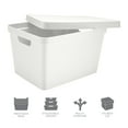 thumbnail image 3 of Simplify 5.61 gal Large Plastic Vinto Storage Boxes, White, 3 of 5