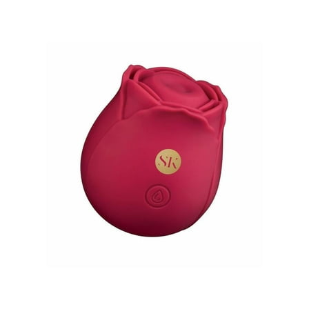 Secret Kisses Rosegasm So Thorny Rechargeable Silicone Suction Vibrator, Red