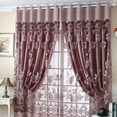 thumbnail image 5 of Floral Curtains for Living Room Bedroom Grommet Voile Window Curtains, 5 of 6