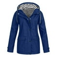 thumbnail image 1 of Women Light Rain Jacket Waterproof Active Outdoor Trench Raincoat with Hood Lightweight Plus Size S-5XL, 1 of 8