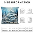 thumbnail image 5 of Nawypu Snow Forest Pillow Covers, Blue Snowflake Pine Trees Square Decorative Cushion Cover Soft Cotton Pillows Case White for Couch Bed Sofa, 5 of 5