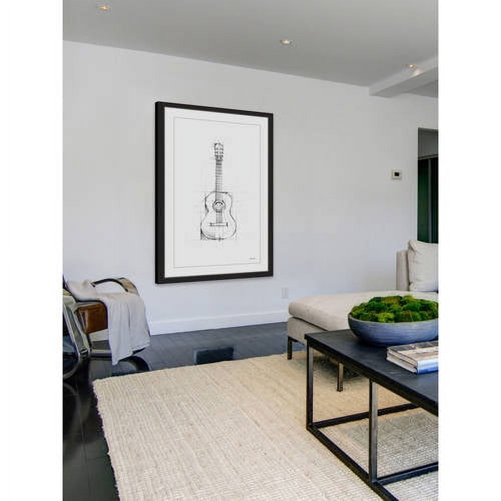 Marmont Hill "Guitar Sketch" Framed Painting Print