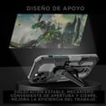 thumbnail image 3 of Funda de Uso Rudo Para IPHONE 13 Mini Robot Clip Case Negro Mas Mica 9D 2pz ATTI funda de uso rudo doble capas con soporte, 3 of 7