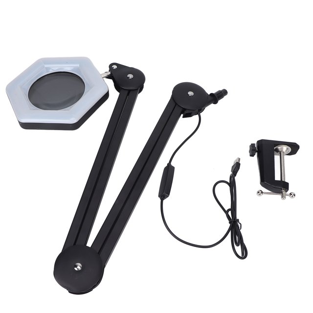 Lámpara con lupa con clip, lámpara con lupa LED giratoria Lámpara con lupa LED Lámpara de escritorio con lupa Calidad inigualable
