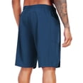 thumbnail image 2 of Cadmus Men's Swim Trunks with Compression Liner 9 Inch Inseam Mens Bathing Suit Quick Dry Beach Shorts Board Shorts,Copen Blue,M, 2 of 12