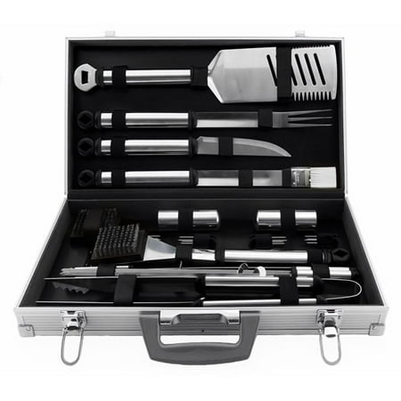 21-Piece BBQ Grill Tool Set, Aluminum Case