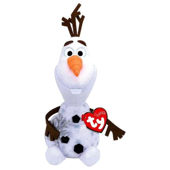 Ty Beanie Baby Disney Frozen Olaf with Snowflake Plush Toy, 13"