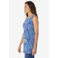 thumbnail image 3 of Woman Within Plus Size Perfect Printed Sleeveless Shirred V-Neck Tunic, 3 of 6