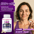 thumbnail image 6 of NAD Supplement with NR & Green Tea Extract + Astaxanthin, NAD+ Anti-Aging Cellular Energy Support, 60 Capsules, 6 of 7