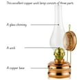 thumbnail image 4 of Handmade Traditional Copper Oil Lamp with Glass Chimney, Vintage Kerosene Lantern, Antique Oriental Wick Lamp for Lighting and Décor, Rustic Glowing Fire Design, Decorative Gift, Wall Mount, Large, 4 of 5