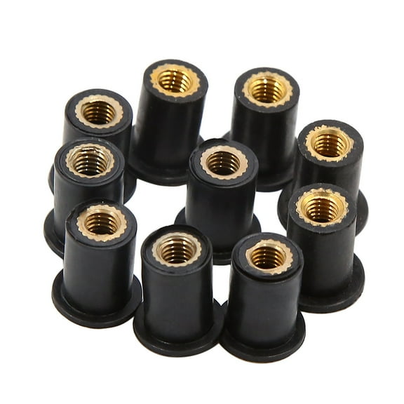 Unique Bargains 10pcs M5 Black Rubber Windscreen Windshield Screws Bolts Nut for Motorcycle