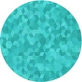 thumbnail image 1 of Ahgly Company Indoor Round Patterned Dark Turquoise Green Area Rugs, 8' Round, 1 of 6