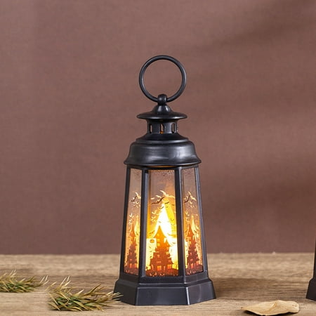 

Wankam Halloween Decoration Pumpkin Lanterns Retro Wind Lanterns Party Mood Decoration Props Desktop Decoration Pendant Lanterns for Indoor Outdoor Tabletop Decorations Props
