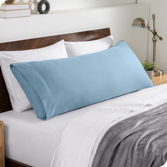 Funda de Almohada Corporal Bare Home Cierre Tipo Sobre Ultra Suave Doble Cepillado Azul Claro