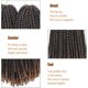 thumbnail image 5 of Extensiones de cabello sintético para mujer, trenzas de ganchillo de 8 pulgadas, 6 paquetes/lote, trenzas rizadas, giros de primavera, T27 #, 5 of 5
