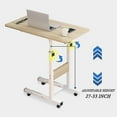 thumbnail image 2 of Table de Chevet Réglable en Hauteur - Table d'Appoint avec Roues Verrouillables, Bureau Mobile en Bois Polyvalent, 2 of 2