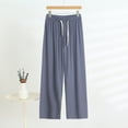 thumbnail image 6 of Enjoytime Womens 2 Piece Outfits Round Neck Puff Sleeve Blouse with Wide Leg Pants Matching Sets Plus Size Casual Loungewear, 6 of 6