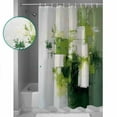 thumbnail image 4 of Abstract Green Shower Curtain, 72" x 72", Minimalist Modern Oil Painting Waterproof Bathroom Curtain Washable Shower Curtain Set with 12 Hooks, 4 of 6