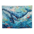 thumbnail image 5 of Orinice Whale Fish Sky Tapestry Wall Hanging Unique Style Art for Home Decor - Living Room Bedroom Apartment Dorm - 4 Sizes Available 60x50inch, 5 of 6