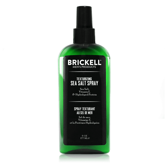 Brickell Men's Texturizing Sea Salt Spray for Men, Natural & Organic Ingredients, Alcohol‑Free Beachy Hair Texture Spray, 6 oz