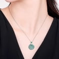 thumbnail image 3 of Exquisite Natural Blue Water Jade Necklace - Peaceful Jade Buckle with Diamond Inlay Pendant - A Symbol of Safety and Elegance - A Treasured Gift for Any Occasion, 3 of 5