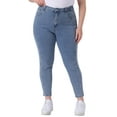 thumbnail image 1 of Jeans ajustados de mujer de talla grande Agnes Orinda, de tiro medio, elásticos, de mezclilla casual, leggings de mezclilla 2X gris azul, 1 of 6