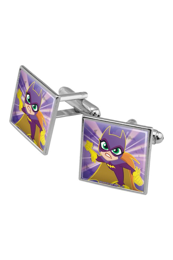 DC Super Hero Girls Batgirl Square Cufflink Set - Silver or Gold