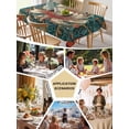 thumbnail image 5 of William Morris Plant Floral Table Cloth, Waterproof Tablecloth for Rectangle Tables, Retro Lotus Flower Leaves Reusable Washable Fabric Table Cover for Restaurant Kitchen Dining Tables 54"x108", 5 of 9