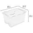 thumbnail image 2 of Sterilite 48 Quart Clear Hinged Lid Storage Box 19148006, 2 of 4