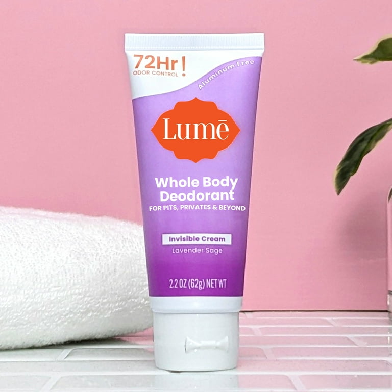 Lume Whole Body Deodorant - Invisible Cream - Lavender Sage - 2.2oz Tube 