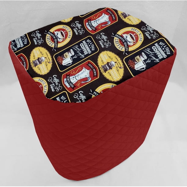 Quilted Morning Coffee Air Fryer Cover by Penny's Needful Things (Red