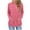Hot Pink, variant on Fancifize Womens Ribbed Knit Sweaters Hoodies V Neck Long Sleeve Pullover Sweatshirts for Fall Trendy Outfits with Pocket