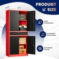 thumbnail image 3 of 71-Inch Tall Locking Metal Garage Storage Cabinet with Adjustable Shelves and Drawer, 3 of 5