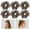 Champagne color, variant on AUQ Scrunchies for Girls,Full of Glittering Diamonds Ponytail Holders,Mesh, Satin Rope、Black Hair Ties,Style1