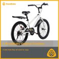 thumbnail image 3 of RoyalBaby Freestyle 20 Inch Kids Bike with Kickstand & Water Bottle, White, 3 of 12