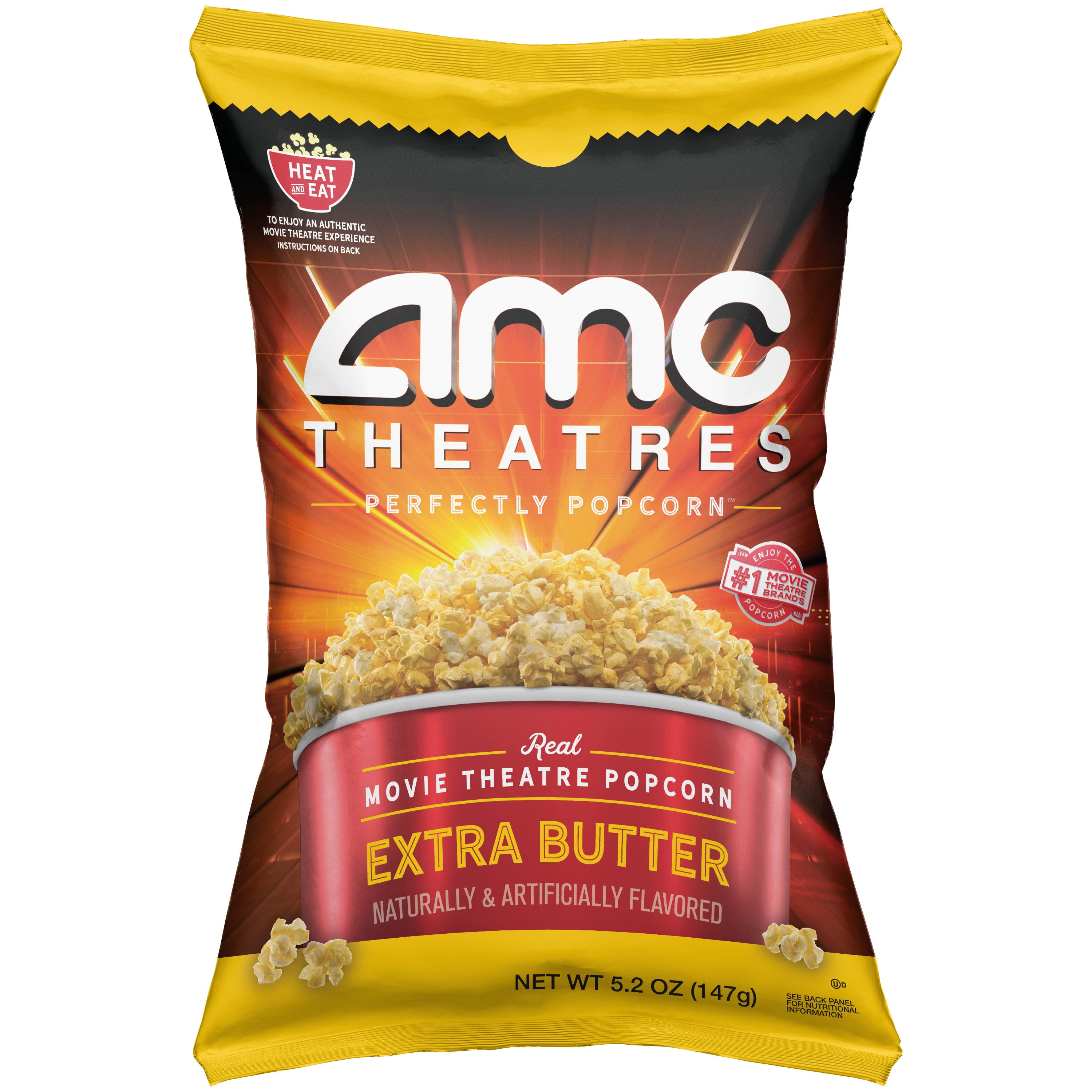 AMC Theatres Ready To Eat Popcorn Extra Butter Walmart