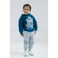thumbnail image 2 of Jurassic World Jurassic Park Blue T-Rex Fleece Pullover Hoodie and Jogger Pants Outfit Set Logo Toddler to Big Kid, 2 of 5