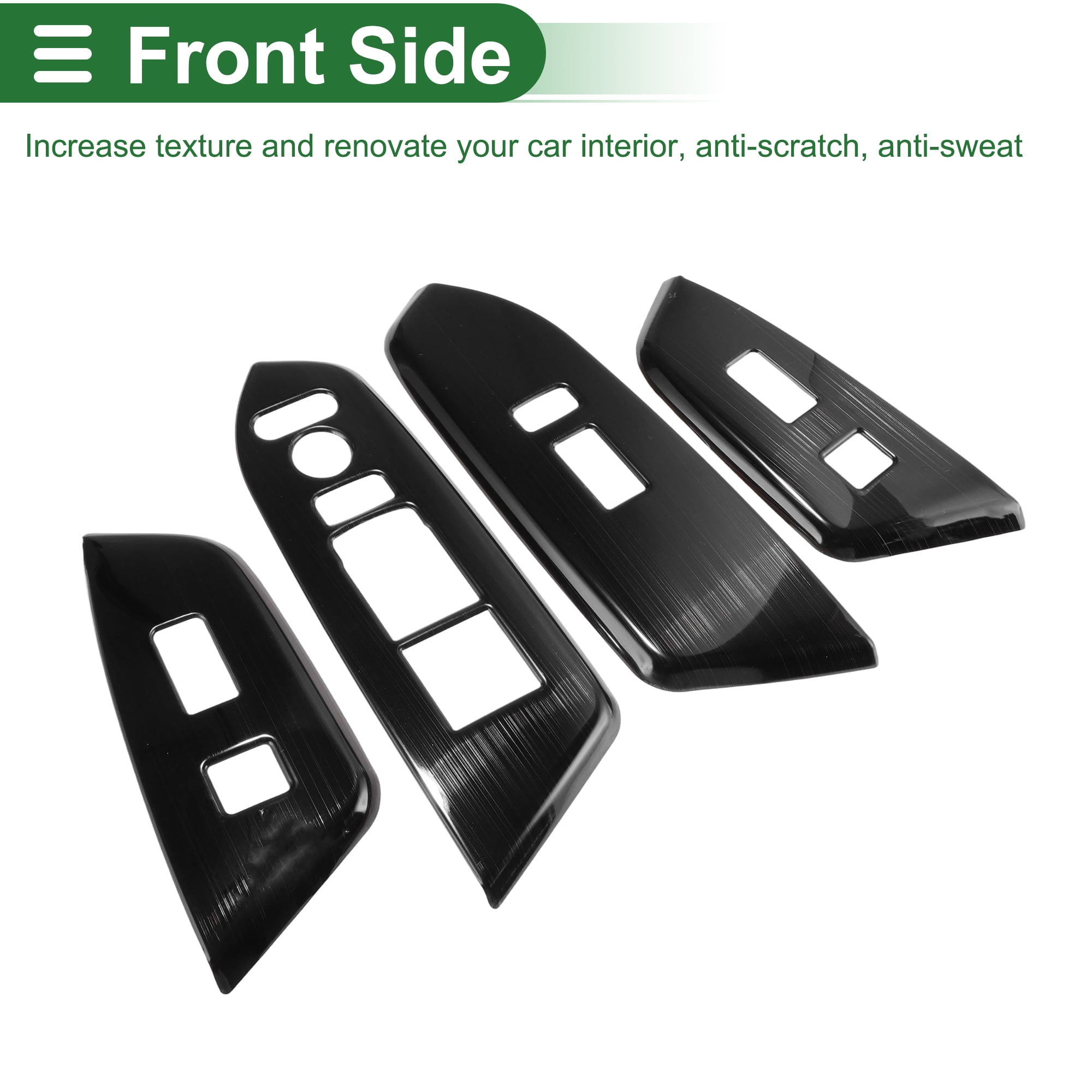 Unique Bargains Window Lift Switch Panel Trim Cover for Honda CRV 2017-2021 Front Rear Car Door Window Control Button Interior Accessories Black Titanium Brushed