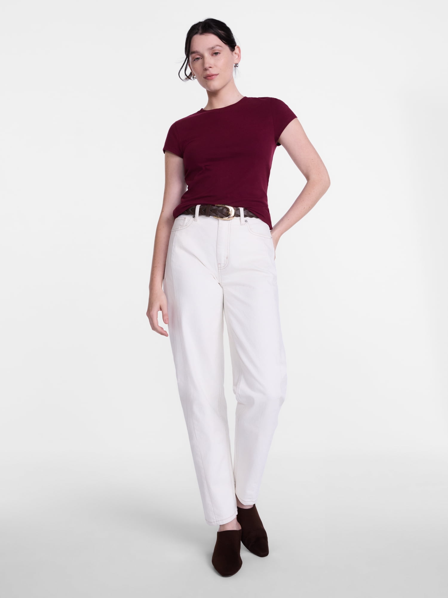 Scenario Women's and Women's Plus Tee with Short Cap Sleeves, Sizes XS-4X