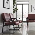 thumbnail image 4 of OFM Model 407-VAM Big and Tall Guest and Reception Chair with Arms, Anti-Microbial/Anti-Bacterial Vinyl, Wine, 4 of 15