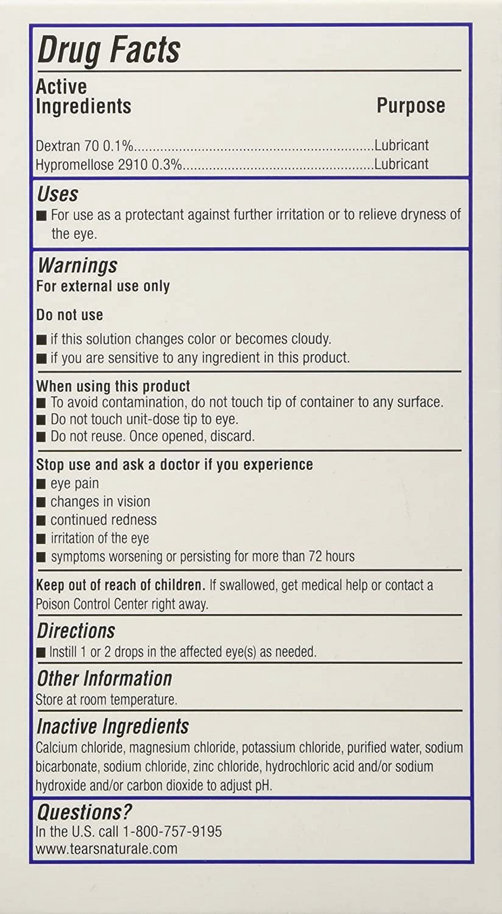 6 Pack Bion Tears Lubricant Eye Drops, Single-Use Vials - 28 Count