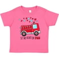 thumbnail image 3 of Inktastic Set My Heart on Fire Valentine Fire Truck with Hearts Boys or Girls Baby T-Shirt, 3 of 5