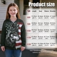 thumbnail image 7 of Uorisanigo Girls Half Zip Cropped Pullover Sweatshirt Wolf American Flag Long Sleeve Pullover Top Oversized Sweatshirts for Kids Fall Winter Clothes Quarter Zipper Hoodies, 7 of 7