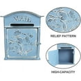 thumbnail image 2 of Bigfortune Vintage Mailboxes Wall Mount Outdoor Indoor Metal Mailbox Room Garden Porch Wall Decoration, 2 of 7