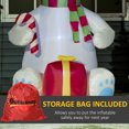 thumbnail image 2 of Household Decor Items Outsunny 7ft Christmas Inflatables Outdoor Decorations Polar Bear with Penguin on Head with Candy Cane and Gift Box, Blow-Up LED Yard Christmas Decor for Lawn Garden Party,Bathr, 2 of 7