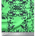 thumbnail image 1 of Soimoi polyester Crepe Fabric Leaves & Filigree Damask Decor Fabric Printed Yard 42 Inch Wide, 1 of 3