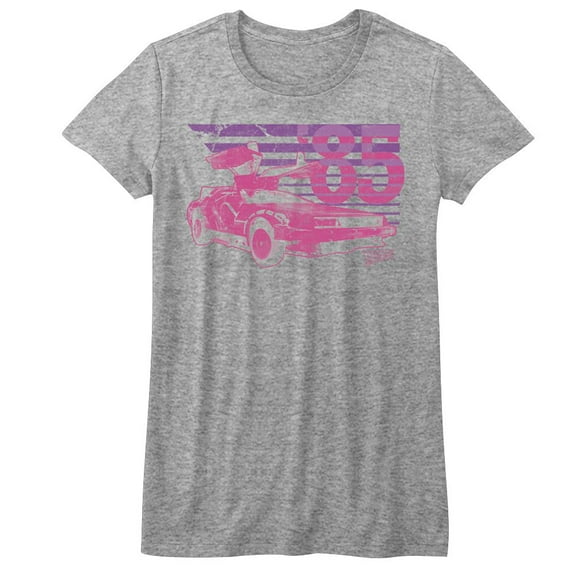Back to the Future Car Gray Junior Women's T-Shirt
