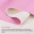 thumbnail image 3 of Unique Bargains Smooth Solid Color Faux Leather Sheets, PU Leather for DIY 20 x 135cm Deep Pink, 3 of 4