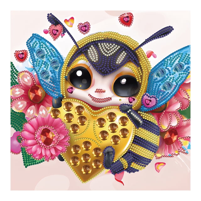 Cuadros Decorativos 5D DIY parcial especial en forma de taladro diamante pintura abeja decoración del hogar (LY006) Wdftyju de costura negro 4 estilos